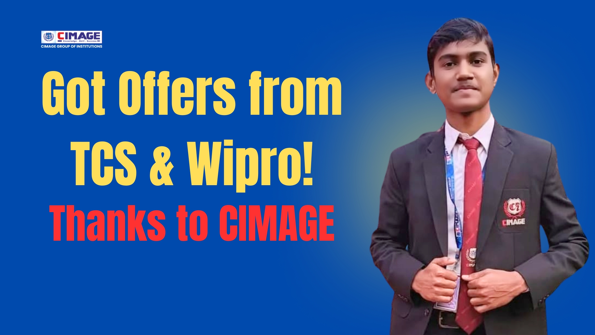 CIMAGE Student Secures Offers from TCS & Wipro – A Proud Moment for BSc IT Batch 2022–25